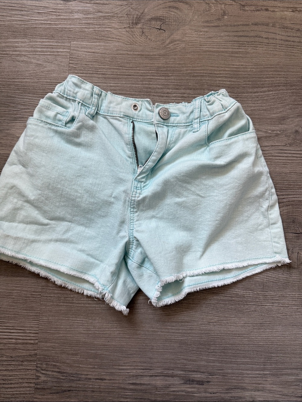 OshKosh B'gosh Light Mint Girls' Frayed Hem Jean Shorts